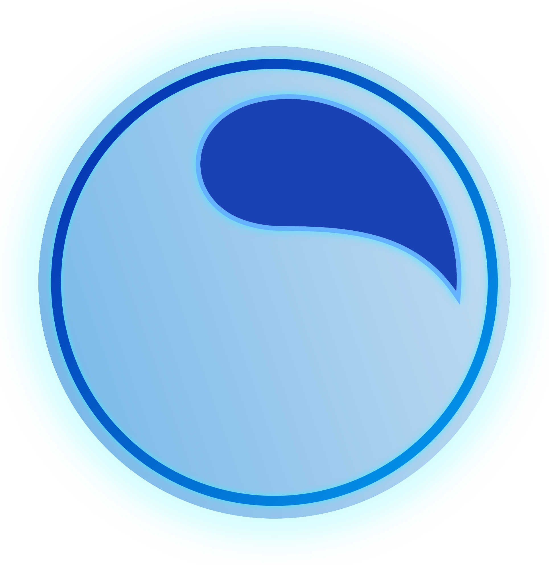 bubble wrap theory blue icon